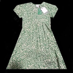ICHI Chic Green Patterned Dress